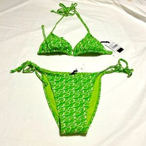 NEW SET Kendall + Kylie Swim bikini top and bottom size L